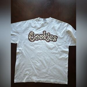 white t-shirt size XXL logo COOKIES